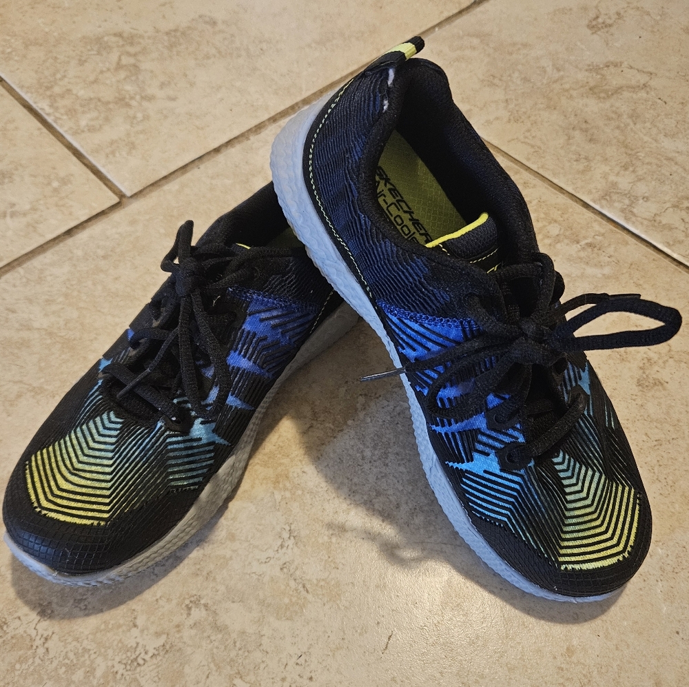Skechers Boy Black and Blue Athletic Shoes